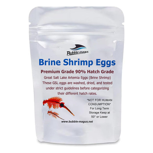 Bubble Magus Brine Shrimp Eggs for Aquatic Foods Artemia Cysts of 95 Hatch Rate Fish Food 1 OZ Brine Shrimp Eggs