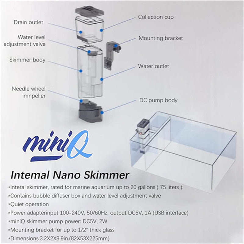 Bubble Magus MiniQ Nano Protein Skimmer – Ultra-Compact