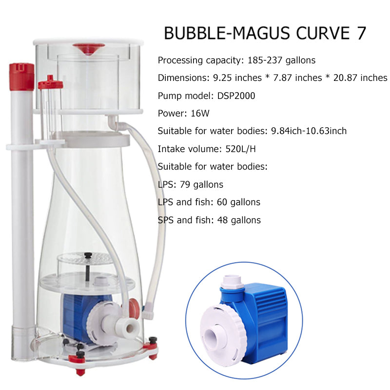 Bubble Magus Curve 7 Protein Skimmer for Saltwater